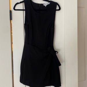 Black Romper with Tie Skirt in the Front